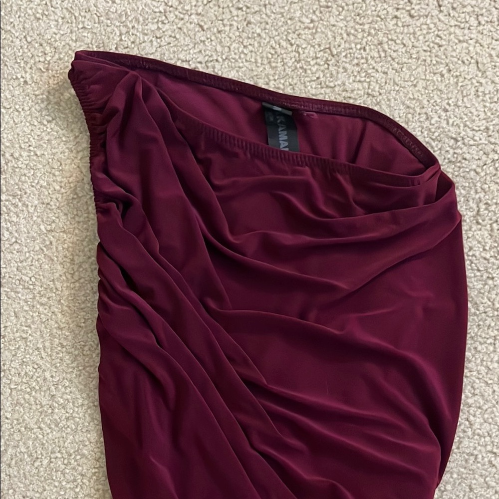 Elegant Burgundy Dress
